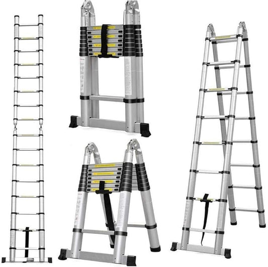Telescopic Articulated Ladder ā 5M Aluminum Folding Design
