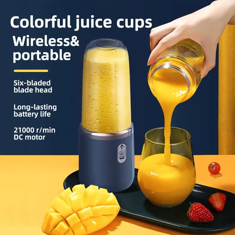 Portable Blender and Juicer with 6 blades