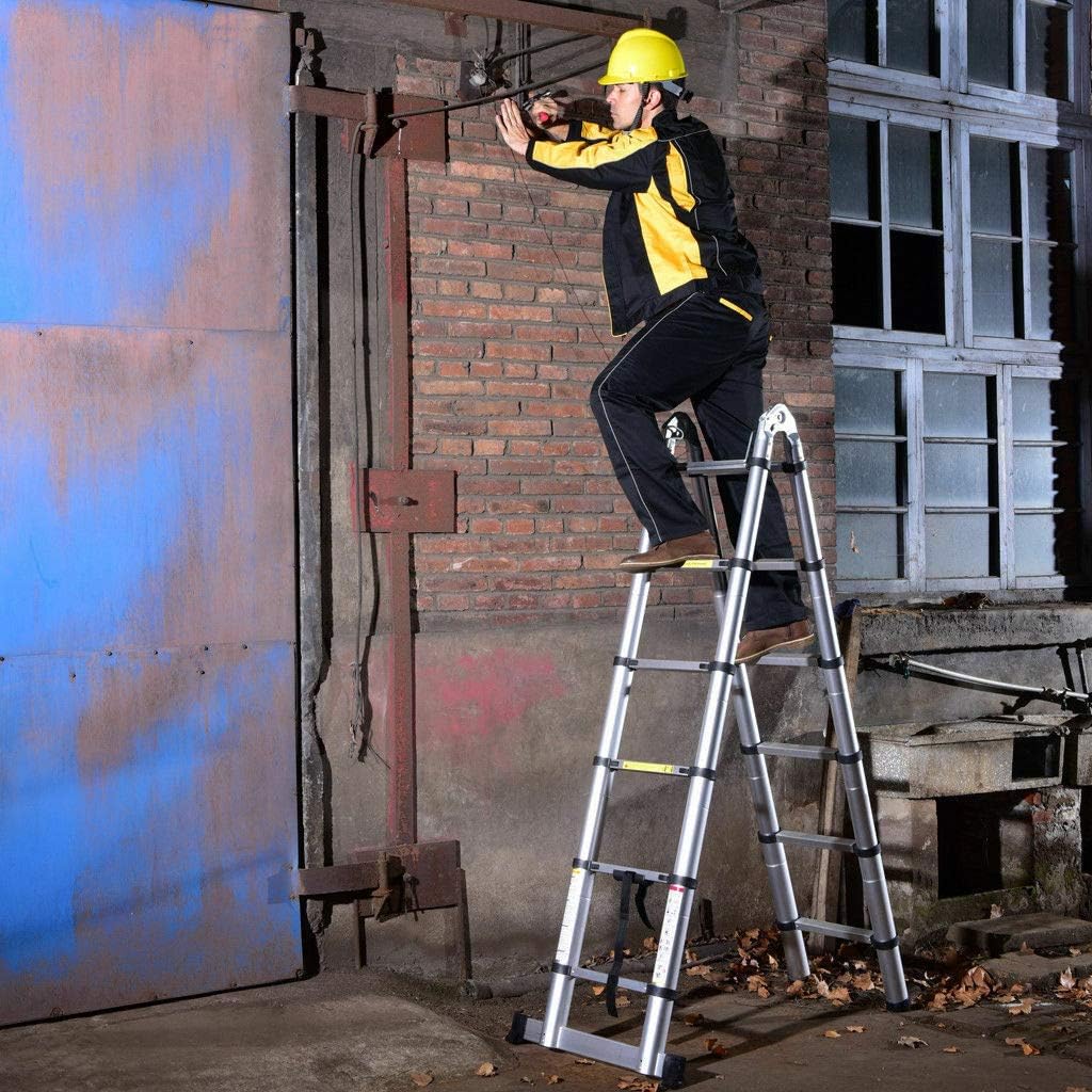 Telescopic Articulated Ladder – 5M Aluminum Folding Design