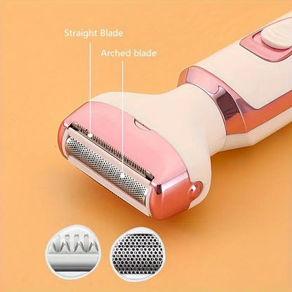 4-in-1 Electric Razor for Women – Rechargeable Grooming Kit