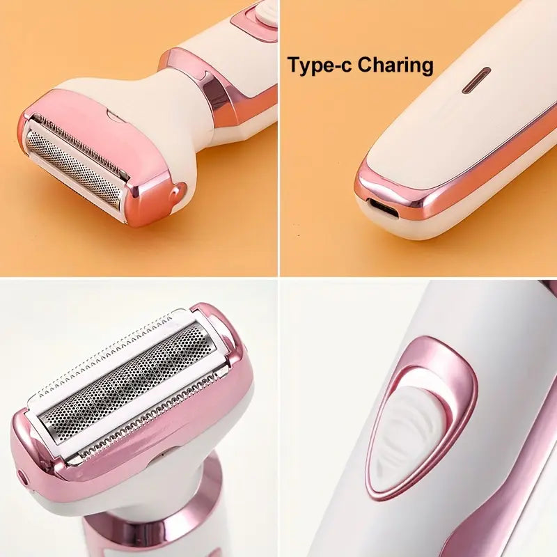 4-in-1 Electric Razor for Women – Rechargeable Grooming Kit