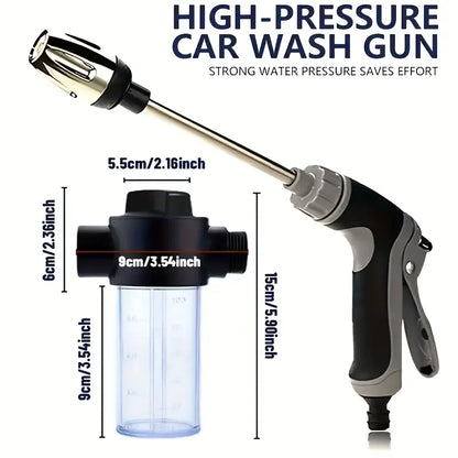 High-Pressure Car Wash Gun with Foam Dispenser