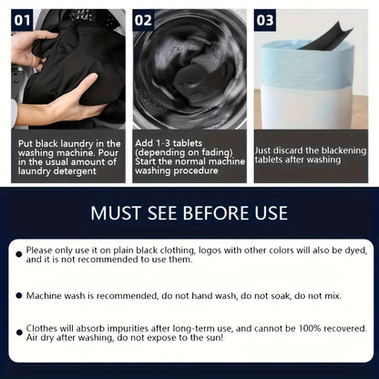 Laundry Black Color Enhancer Sheets 4pcs