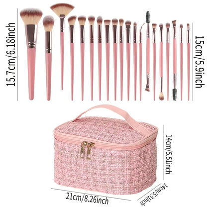 40 Pcs Complete Makeup Kit – Brushes, Sponges, Puffs & Storage Case
