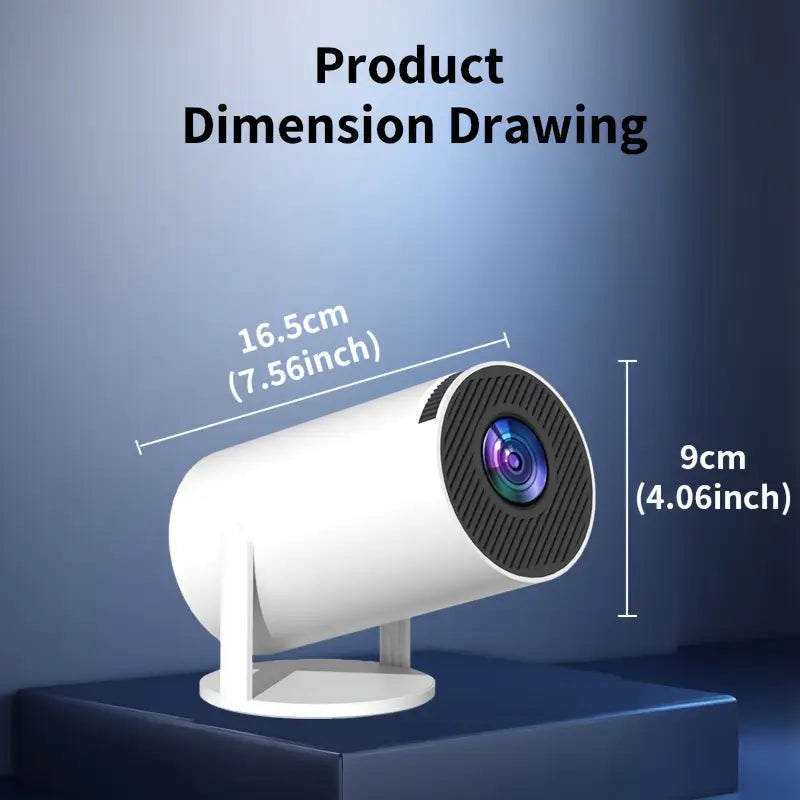 Smart HD Projector with Built-in Android 11 OS, WiFi & BT 5.0, 260 Lumens, Hi-Fi Speaker, 4K Native/720P, 180° Flexible Projection, 3D Ready, USB Powered