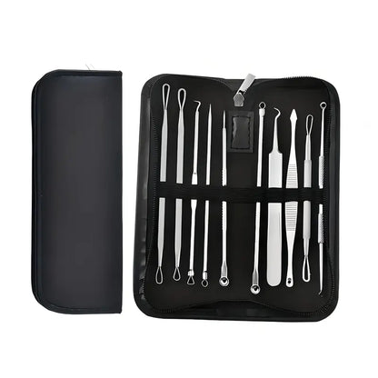 10 Pcs Professional Pimple Removal Kit – Blackhead & Whitehead Extractor Tools