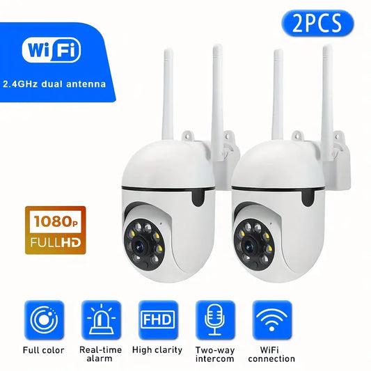 1080P Full HD WiFi Security Camera – 2PCS Outdoor Surveillance Set