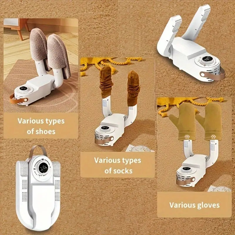 Folding Shoe Dryer – Portable Electric Boot & Shoe Warmer
