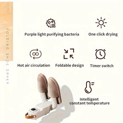 Folding Shoe Dryer – Portable Electric Boot & Shoe Warmer