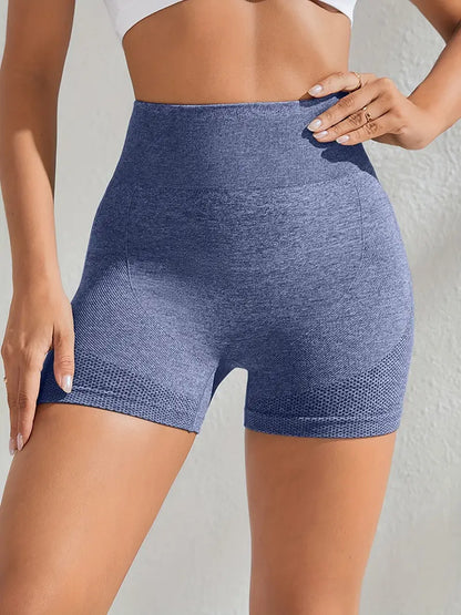 High-Waist Seamless Sport Shorts – 4-Way Stretch & Butt Lift Design